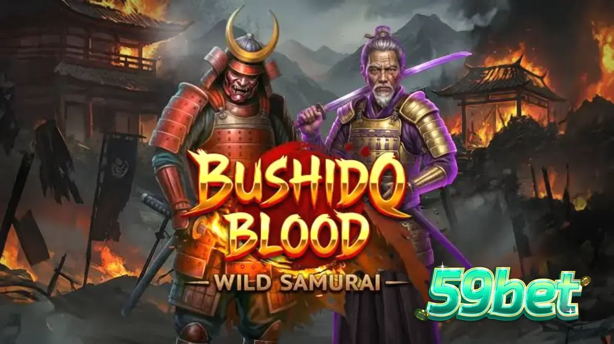 Samurai theme slot machine interface with crimson banners and ancestral blades